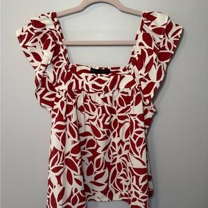 Sanctuary Printed Soft Ruffle Cami Tank Blouse